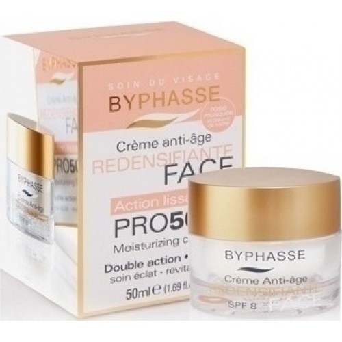 Αντιρυτιδική κρέμα προσώπου Byphasse Anti-aging Cream Pro50 Years Skin Tightening SPF8 50ml