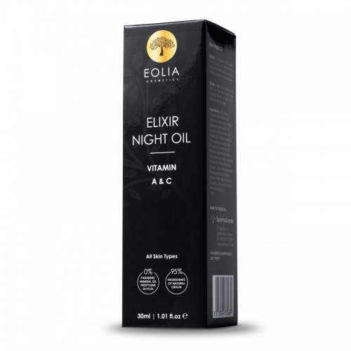 Θρεπτικό λάδι προσώπου Elixir Night Oil Eolia Cosmetics 30ml