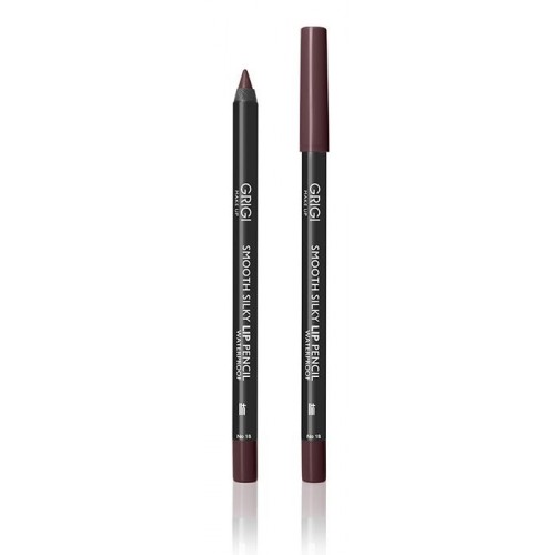 GRIGI MAKE UP WATERPROOF LIP SILKY PENCIL - ΜΟΛΥΒΙ ΧΕΙΛΙΩΝ No18 ΣΚΟΥΡΟ ΚΑΦΕ-ΚΟΚΚΙΝΟ