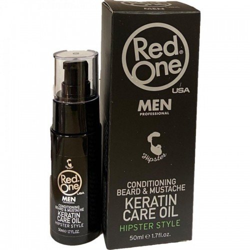 RED ONE BEARD AND  MUSTACHE OIL KERATIN 50ml