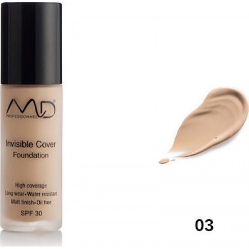 MD Professionnel Invisible Cover Foundation SPF30 03 Sand 30ml  + ΔΩΡΟ ΒΕΡΝΙΚΙ SEXAPIL