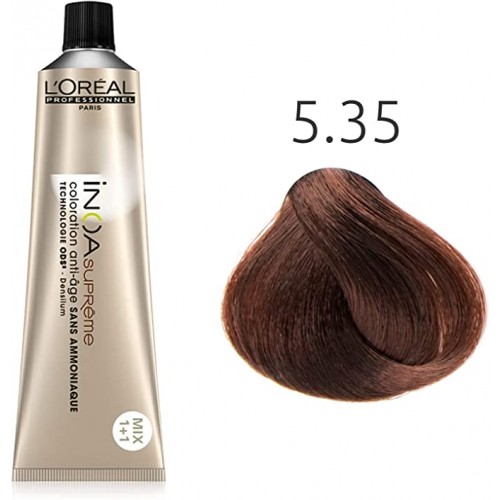 Βαφή μαλλιών Loreal Professionel INOA Supreme 5.35 Καστανό Ανοιχτό Ντορέ Ακαζού 60ml