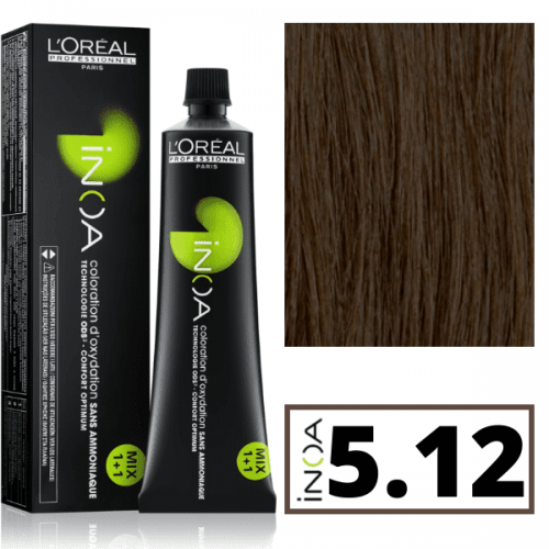 Βαφή μαλλιών Loreal Professionel INOA 5.12 Καστανό Ανοιχτό Σαντρέ Ιριζέ 60gr