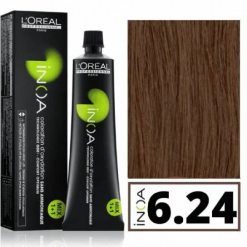 Βαφή μαλλιών Loreal Professionel 6.24 Ξανθό Σκούρο Ιριζέ Χάλκινο 60ml