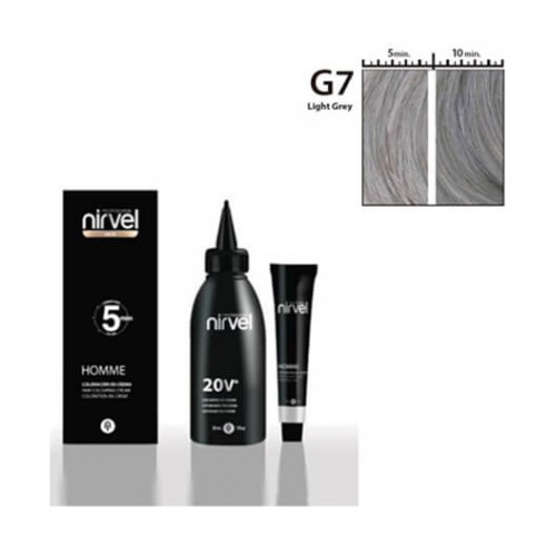 Nirvel Men Hair Coloring Cream G7 Light Grey 30ml