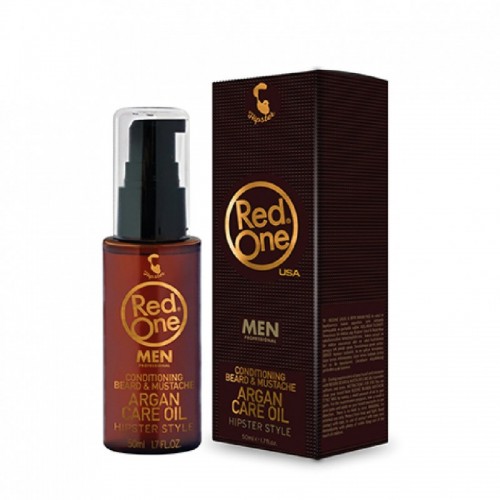 RED ONE HIPSTER CARE OIL ARGAN CONDITIONING BEARD & MUSTACHE 50ML