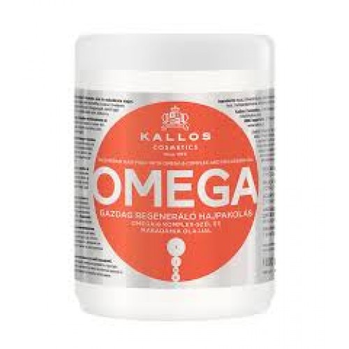 KALLOS OMEGA ΜΑΣΚΑ ΜΑΛΛΙΩΝ 1000ml ΜΕ MACADAMIA OIL ΓΙΑ ΑΝΑΔΟΜΗΣΗ ΚΑΙ ΓΙΑ ΜΑΛΛΙΑ ΜΕ ΨΑΛΙΔΑ